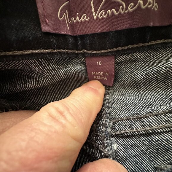 Gloria Vanderbilt Amanda Rhinestone Pocket Stretch Jeans Dark Blue Women's SZ 10 - Picture 12 of 14